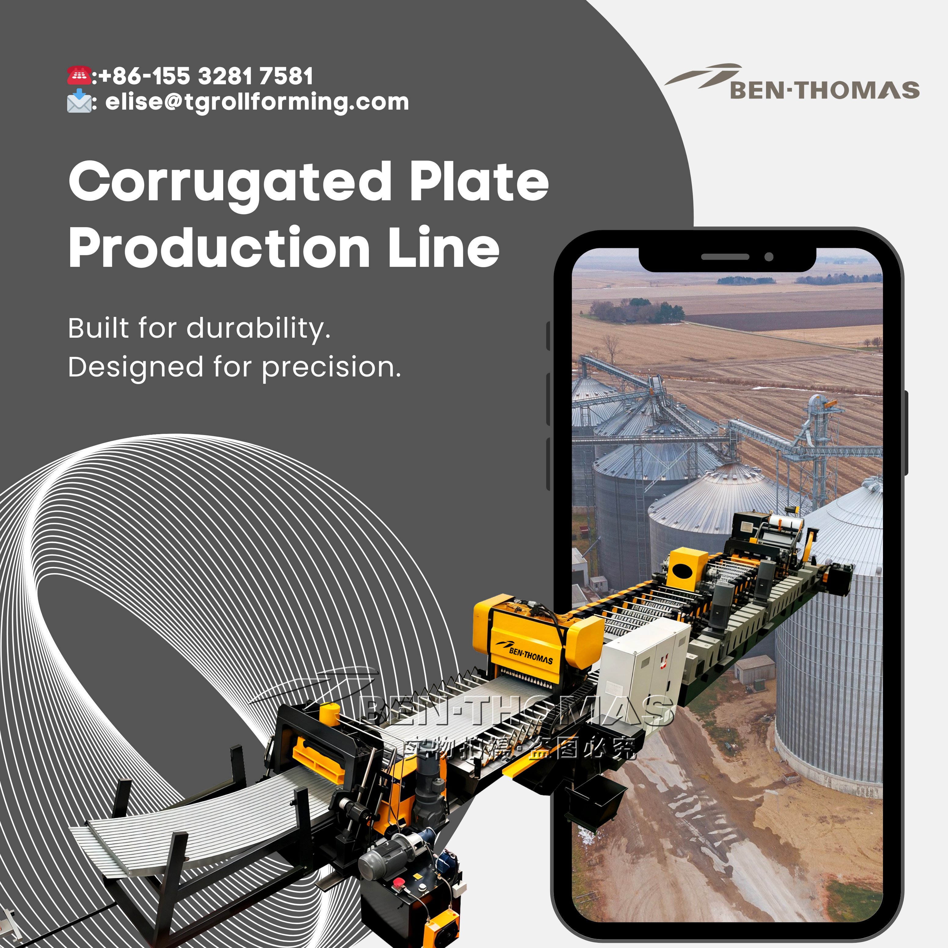 Ben-Thomas: One & Only Leading Manufacturing Expert of the Grain Bin Production Lines in China