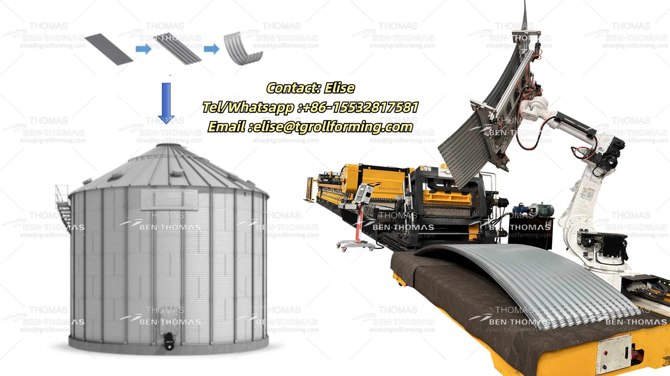 Excellent Roll Forming Line for Sidewall of Grain Bins